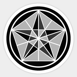 Black and Silver Grey Crystal Star Sticker